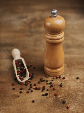 Stüdyo sho karabiber tablo ile gıda kompozisyonu