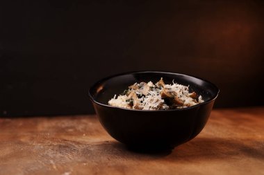 görüntü kase lezzetli pirinç kadar kapatın