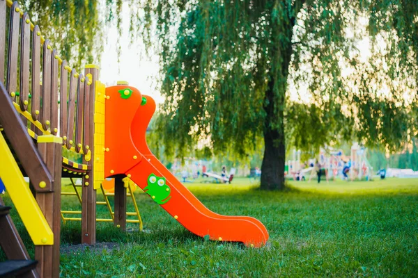A colorful playground in the park