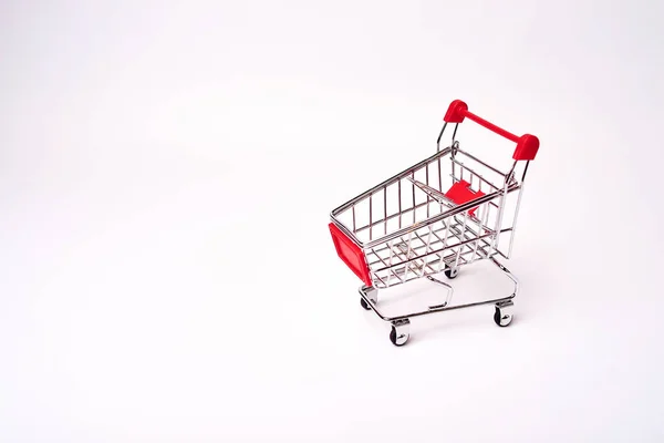 Shoppingvagn Ljus Bakgrund — Stockfoto