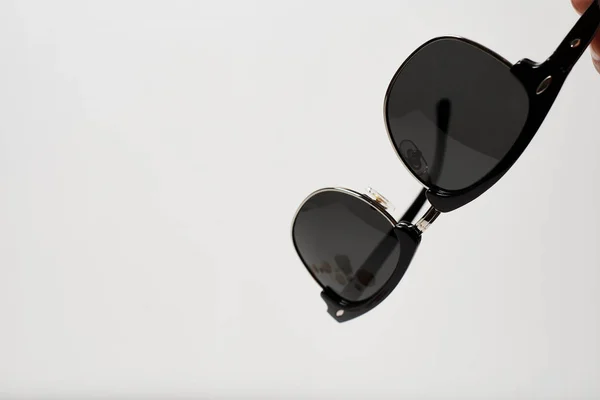 Μαύρα Γυαλιά Ηλίου Απομονωμένα Λευκό Φόντο — Φωτογραφία Αρχείου