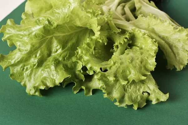 Fechar Vista Salada Alface Fresca — Fotografia de Stock
