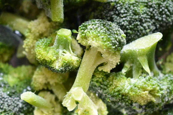 Close Fresh Green Broccoli Table — Stock Photo, Image