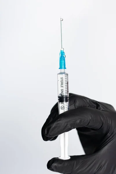 Handspuit Met Een Vaccin Het Laboratorium — Stockfoto