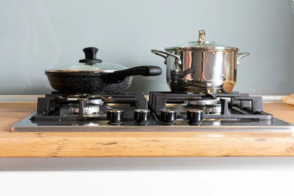 Utensílios Cozinha Fogão Conceito Culinário — Fotografia de Stock