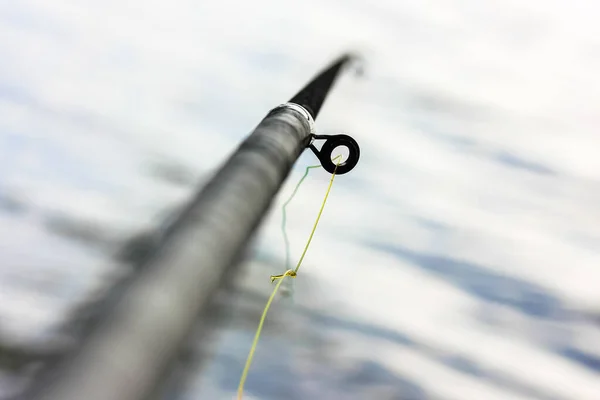Close-up floating rod and fishing line, fishing gear. High quality photo