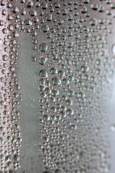 Muchas Burbujas Coloridas Superficie Vidrio Cerca — Foto de Stock