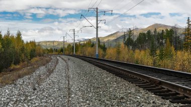 Bam Tren rayları kırsal manzara manzarası manzarası