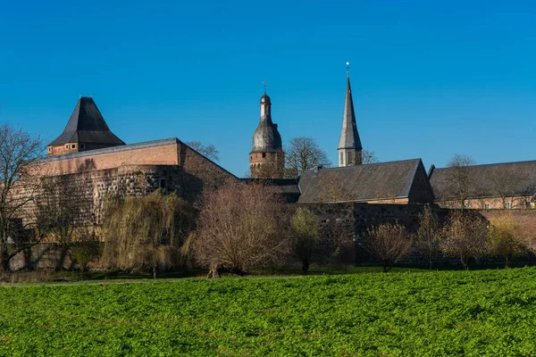 Středověká Vesnice Zons Rhein Düsseldorfu Neuss Porýní Německo — Stock fotografie