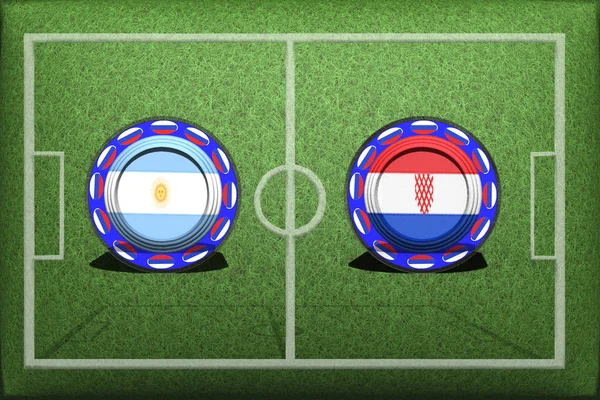 Fotbal Světa Fotbale 2018 Hra Skupina Argentina Chorvatsko Čtvrtek Červen — Stock fotografie