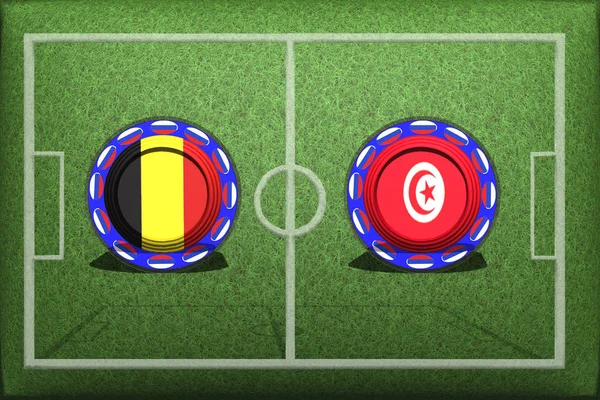Hra Fotbal Světa Fotbale 2018 Skupina Belgie Tunisko Sobota Červen — Stock fotografie