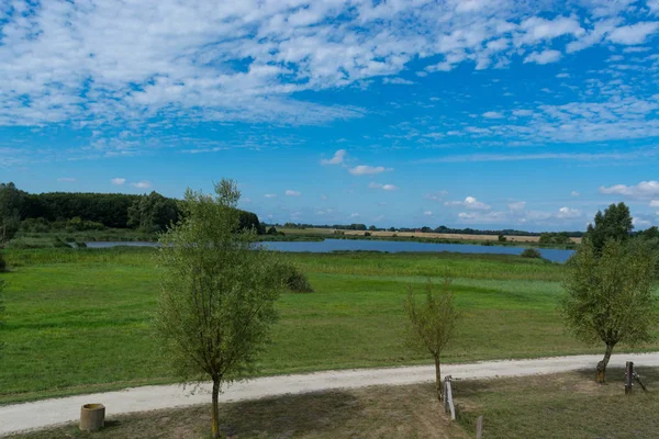 아이센 호수의 고기잡이 지역의 파노라마 풍경이다 망루에서 — 스톡 사진