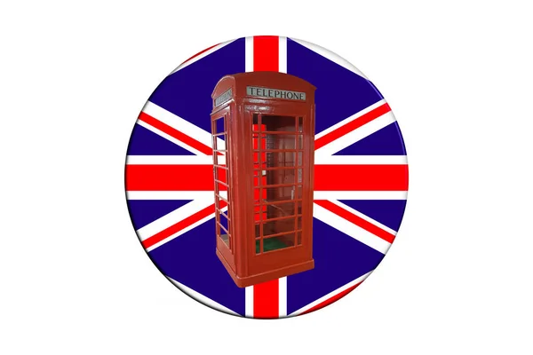 Cover Mit Union Jack Und Britischer Roter Telefonzelle — Stockfoto