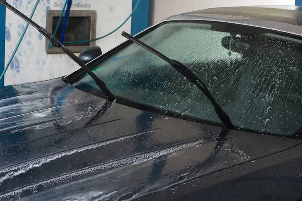 Manual Car Wash Pressurized Water Car Wash — Stock Photo, Image