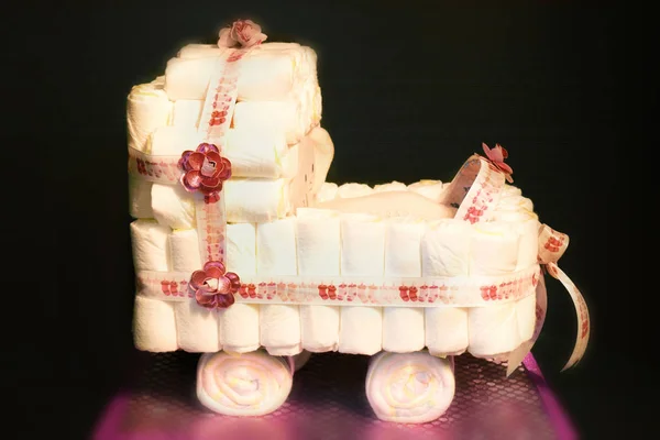 Tårta från blöjor — Stockfoto