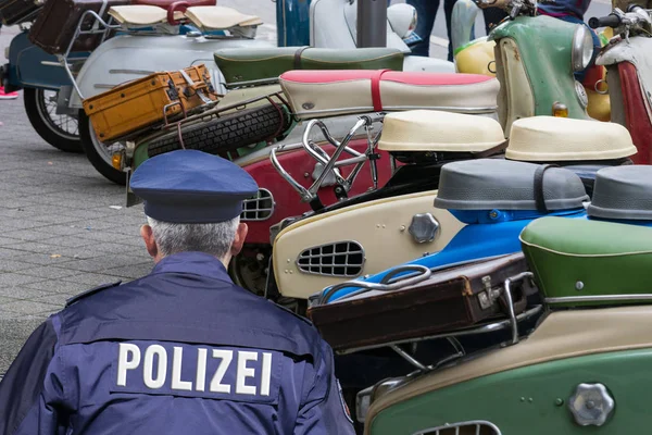 German police motorcycle control — Stock Photo, Image