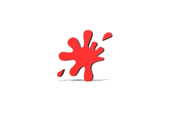 Red paint blob or splash — Stock Photo, Image