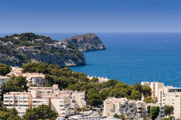 Panorama Van Baai Paguera Gefotografeerd Vanaf Berg Costa Calma — Stockfoto