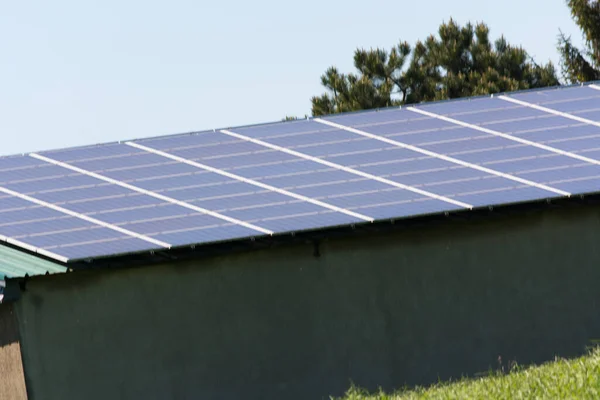 Panel Solar Fotovoltaica Fuente Energía Alternativa Concepto Recursos Sostenibles — Foto de Stock