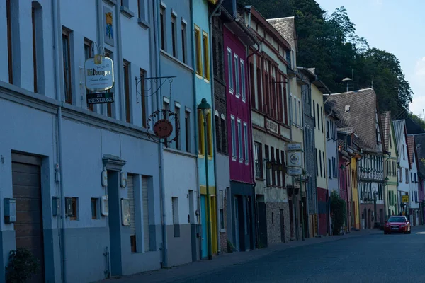 Ren Deki Eski Kasabadaki Yarı Keresteli Evler Kasaba Renkli Yarı — Stok fotoğraf