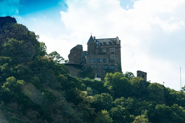 Castelos Românticos Vale Reno Cenário Alemanha — Fotografia de Stock