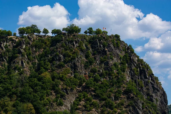 Castillos Románticos Valle Del Rin Paisaje Alemania —  Fotos de Stock