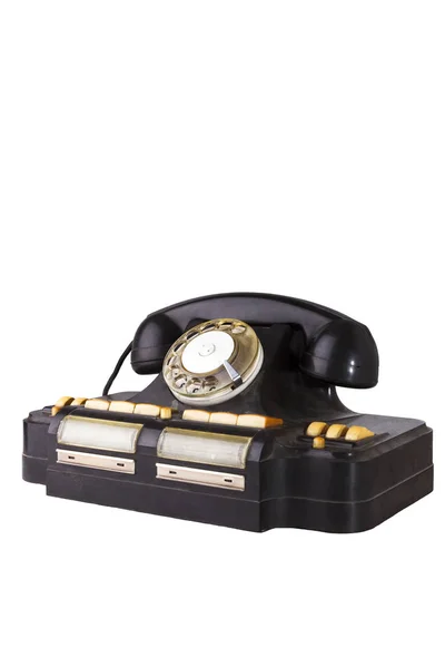 Viejo Teléfono Sobre Fondo Blanco — Foto de Stock