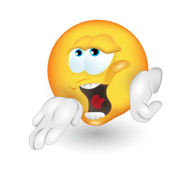 Schattig Emoji met expressieve ogen — Stockvector