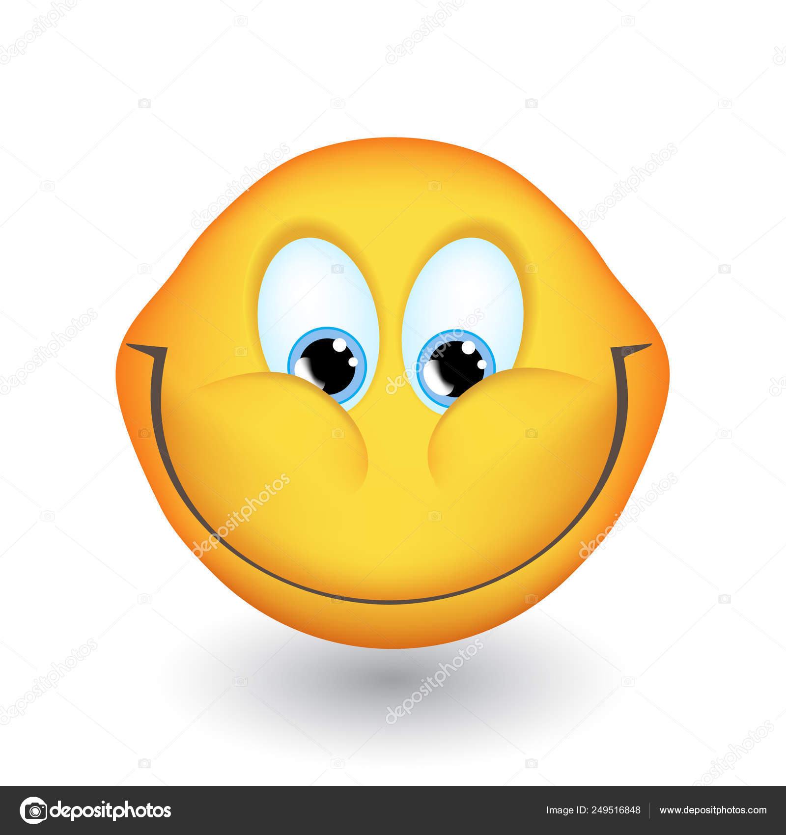 Cute Emoji face with expressive eyes Stock Vector by ©annyshka78 ...