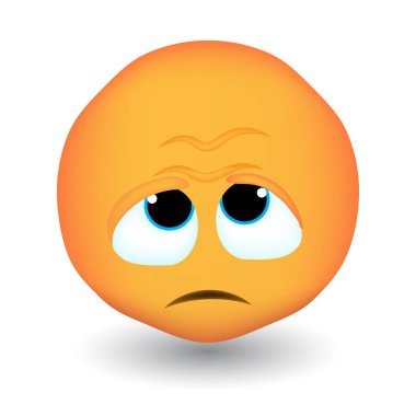 Emoji duygu suçluluk. anlamlı gözleri