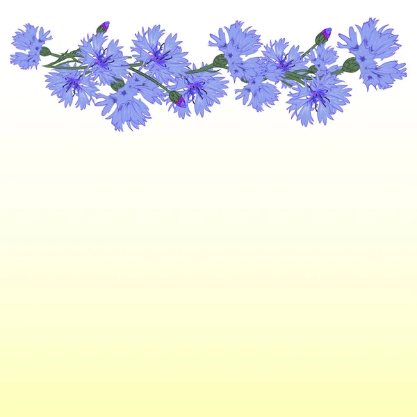 Une couronne de bleuets — Image vectorielle