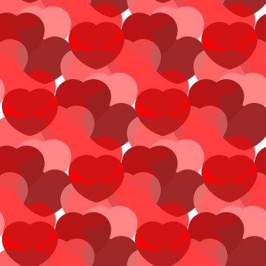 Valentine'nın da'da dekorasyon için kırmızı kalp ile Seamless Modeli