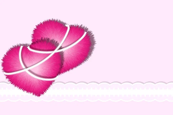 Sevgililer günü tebrik kartlarınızı için kalp ile kart tasarımı — Stok Vektör