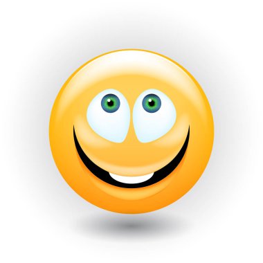 Sarı gerçekçi ifade smiley yüz