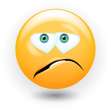 Sarı gerçekçi ifade smiley yüz