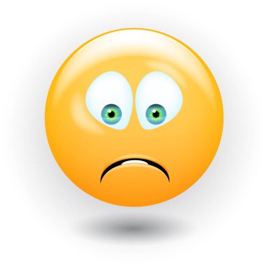 Sarı gerçekçi ifade smiley yüz