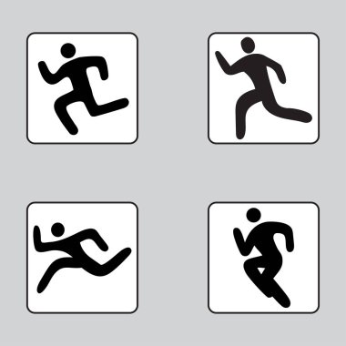 askeri pentatlon içinde runing simgeler.