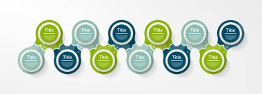 Vektör daire Infographic. Diyagramı, grafik, sunum ve grafik şablonu. 12 seçenekleri, parçalar, adımları veya işlemler ile iş kavramı. Arka plan.