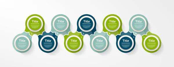 Infografía Del Círculo Vectorial Plantilla Para Diagrama Gráfico Presentación Gráfico — Vector de stock