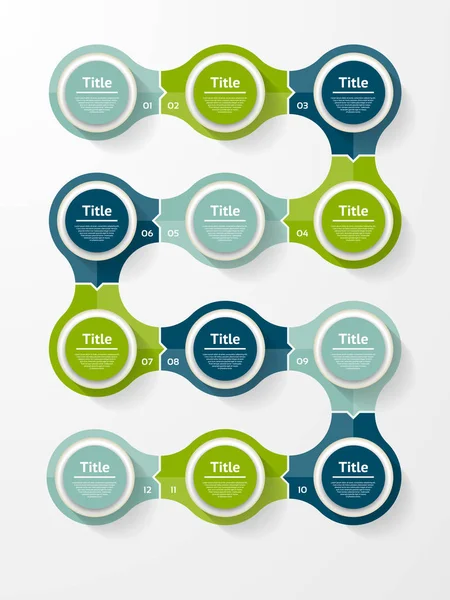 Plantilla Infografía Vectorial Para Diagrama Gráfico Presentación Gráfico Concepto Negocio — Archivo Imágenes Vectoriales