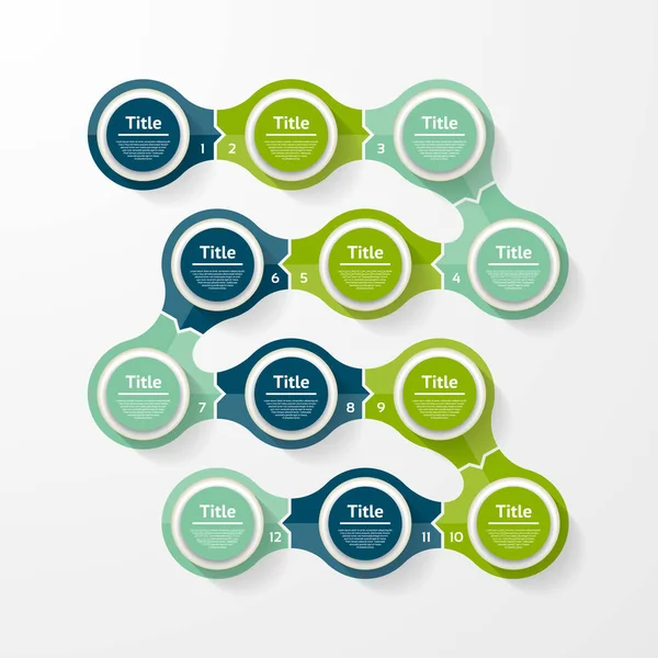 Modelo Infográfico Vetorial Para Diagrama Gráfico Apresentação Gráfico Conceito Negócio — Vetor de Stock