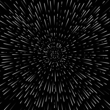 Vektör arka plan açık alan Star eğebilir veya hiper uzaya seyahat ile. Büyük patlama illüstrasyon.