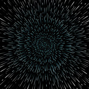 Vektör arka plan açık alan Star eğebilir veya hiper uzaya seyahat ile. Büyük patlama illüstrasyon.