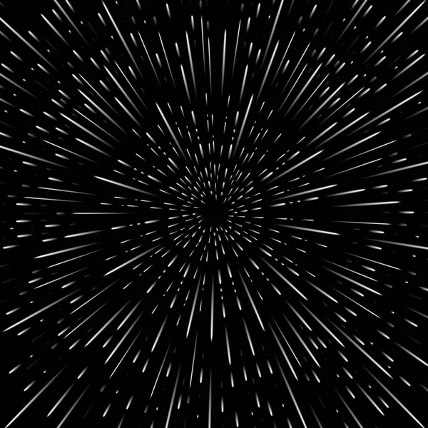 Vector Abstracte Achtergrond Met Open Space Star Verdraaien Hyperspace Reizen — Stockvector