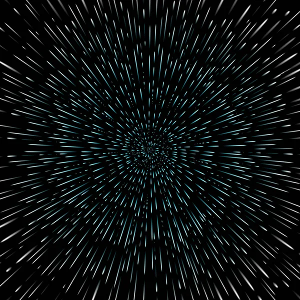 Fond Abstrait Vectoriel Avec Open Space Star Warp Hyperspace Travel — Image vectorielle