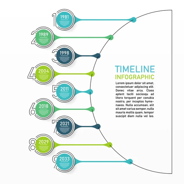 Business Data Visualisatie Proces Grafiek Abstracte Elementen Van Grafiek Diagram — Stockvector