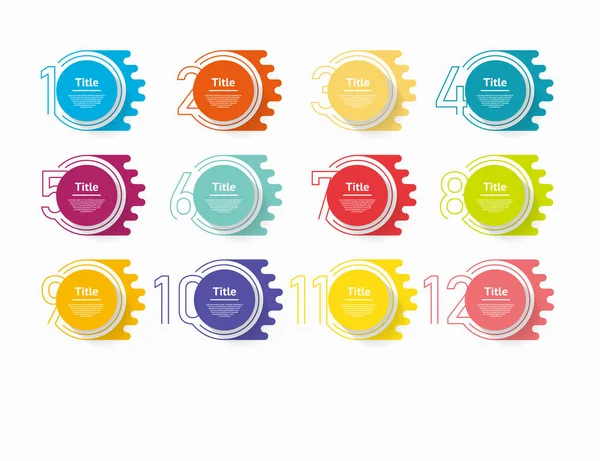 Circle Infographic Number Options Design Vector Template Can Used Workflow — Stock Vector