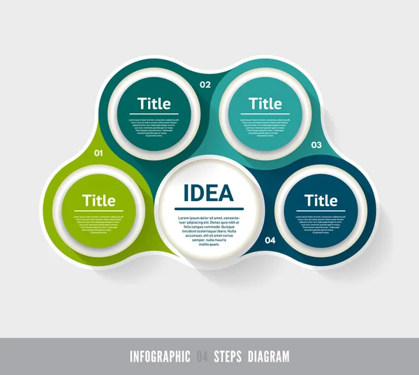 Infografía Del Círculo Vectorial Plantilla Para Diagrama Gráfico Presentación Gráfico — Vector de stock