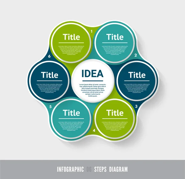 Infografía Del Círculo Vectorial Plantilla Para Diagrama Gráfico Presentación Gráfico — Vector de stock