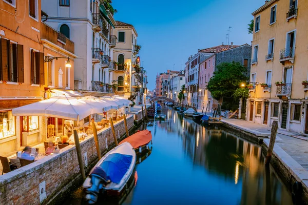 Beautiful venetian street in summer day, Italy Venice — Stock Photo, Image